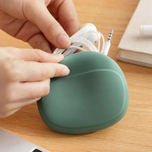 줄 유선 이어폰 케이블 보관 정리 케이스 파우치 그린