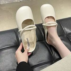 EVA슬리퍼 귀여운 여성 외출 슈즈 둥근 코 라인 가벼운 블로퍼