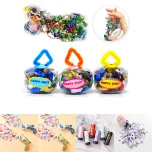 (3개입) 해피 파티 웨딩 카니발 반짝이 폭죽 결혼식 파티 피날레 장식/행사/놀이/생일/어린이집/바다/축제