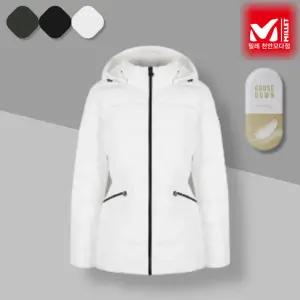 MILLET 아웃도어 여성 구스 롱 패딩 점퍼 거위털 다운 WHITE_CA
