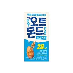 롯데칠성 오트몬드 언스위트 190ml x 24개
