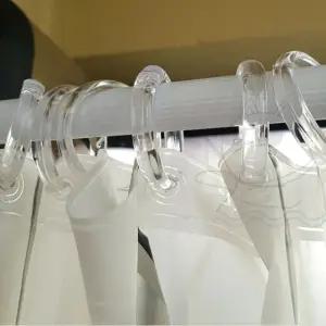 욕실 샤워커튼 링 12개 투명 레일 커튼 고리 간편 설치용 (WFJDO5F)