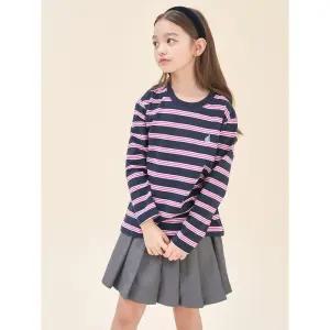 [BEANPOLE KIDS] 멀티 스트라이프 긴팔 티셔츠  네이비