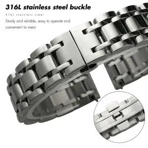 론진 돌체비타 L5.255/512 실버 로즈 골드 브레이슬릿 시계 스트랩용 15mm17mm 316L 스테인리스 스틸 워치