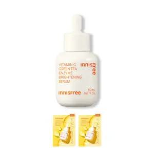 이니스프리 비타C 그린티 토닝 세럼 50mL + 비타C 그린티 세럼 겔 마스크 2매