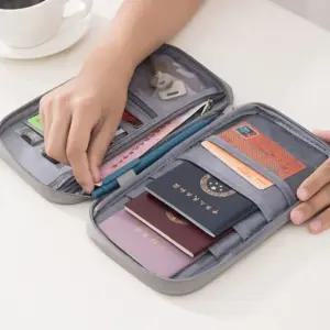 실용적인 올인원 여권케이스 지갑 여행용 커버 크로스 파우치 정리