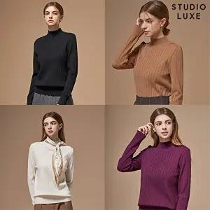 [스튜디오럭스]여성 모크넥 니트 4종