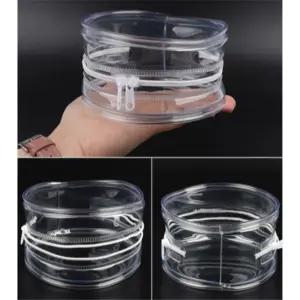 리안나I PVC 지퍼형 원형 투명 파우치 지퍼파우치