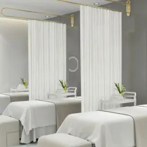 u자형커튼 미용실 막대 자형커튼 업소용 스텐 공간분리