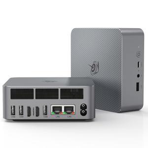 Beelink EQi12 듀얼 LAN 미니 PC, 인텔 코어 1220P(10C/12T, 최대 4.4GHz), 16GB DDR4 RAM 500GB PCIe4.0 SSD, 데스크톱 컴퓨터 지원 WiFi 6/ BT5.2/ HDMI/불릿인 85W 전원 공급 장치