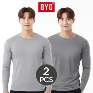 BYC 남자 내복 상의 2매 세트 순면 양면 긴팔 티 보온 겨울 남성 내의 DCS0108