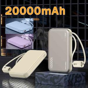 CCC 3C 파워 뱅크 내장 케이블 66W 고속 충전 외장 배터리 20000mAh 아이폰 용 보조