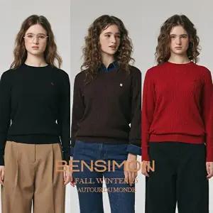 [벤시몽]25FW 여성 아뜰리에 케이블 니트 3종