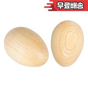 나무 마라카스 계란 셰이커 뮤지컬 타악기 베이지 2 개