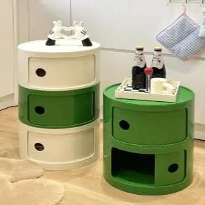 올비의창고 모듈 서랍장 둥근 수납장 정리함 3단