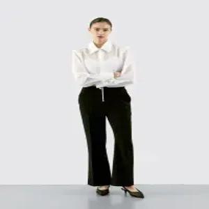 스터드 디테일 블라우스 DE25NSBP5810_BK,WH