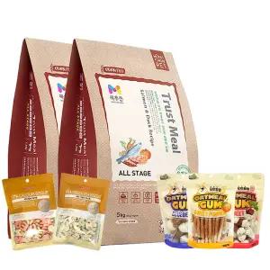 목우촌 트러스트밀 전연령(전견) 5kg X 2개 + (비스켓 2개 + 지나스껌 2개)