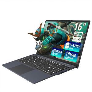 KUMNOMAL 16인치 노트북 컴퓨터, FHD IPS 1200p 화면, 16GB LPDDR4 RAM 512GB SSD용 게이밍 i5(최대 3.6GHz), 180도 개방형 WiFi 5 HDMI 백라이트 키보드 UHD 그래픽 617, 숫자 키패드 포함