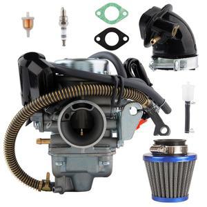 150cc 카뷰레터 PD24J 4행정 엔진 125cc 152QMJ 157QMI 오토바이 스쿠터 ATV Go 카트(공기 연료 필터 흡기 매니폴드 키트 포함)