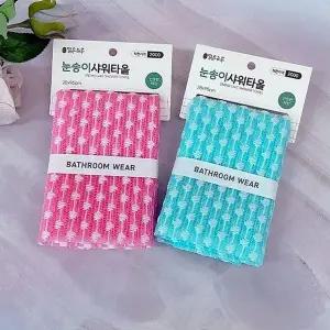 [골드스마일]28x95cm 샤워타월 색상랜덤 ABM도매콜 눈송이 바디타