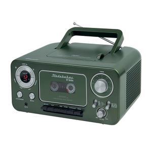 블루투스, AM/FM 스테레오 라디오 및 카세트 플레이어/레코더가 장착된 휴대용 CD 플레이어(사이프러스 그린)