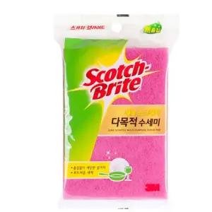 1매입 다목적수세미 제로스크래치 3M 스펀지 행주 위생수세미 즈램린