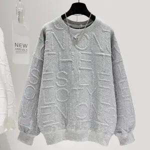 [위드기프트] [너무편해]엠보 알파벳 맨투맨