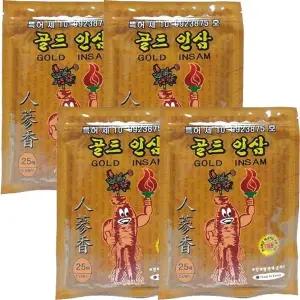 인삼패드 100매(25매X4팩) 골드 건강패드 파스 건강파스 인삼