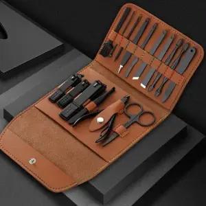 가죽케이스 클린맨블랙에디션 손발톱정리 세트 12P16P