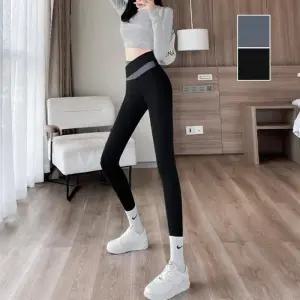 [피커]여성 배색 스포츠 크로스 슬림 레깅스 9부