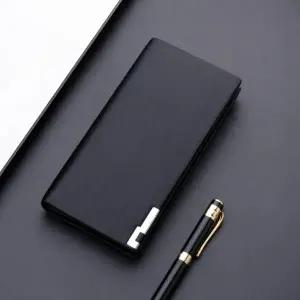 실버 포인트 지폐 가죽 클래식 가죽 장지갑 남자 남성