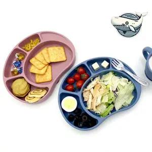 유아용 논슬립 실리콘 식판 다섯 칸 간식