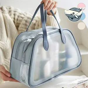 수납편한 방수 메쉬 세면백 투명 화장품 보관함