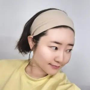 와이드 꼬임 골지 헤어밴드  필라테스 땀밴드 앞머리