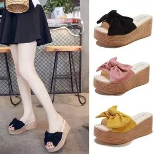 여성 통굽슬리퍼 실내화 7cm 여름 슬리퍼