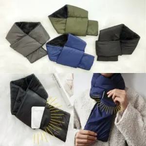 [사러왕]다용도 포켓 경량 패딩 목도리 커플 머플러 따스하넥 겨울패딩 기모목도리 따뜻한 털머플러