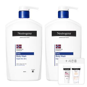 뉴트로지나 데일리 바디 워시, 950ml, 2개 + 증정(아크네폼, 10g, 1개 + 인텐스 리페어 시카 에멀젼 15ml, 1개)