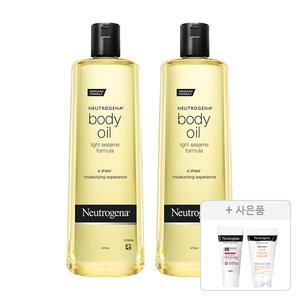 뉴트로지나 바디 오일, 473ml, 2개 + 증정(아크네폼, 10g, 1개 + 인텐스 리페어 시카 에멀젼 15ml, 1개)