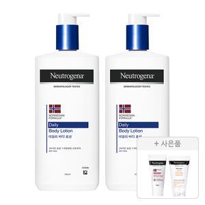 뉴트로지나 데일리 바디 로션 450ml , 2개 + 증정(아크네폼, 10g, 1개 + 인텐스 리페어 시카 에멀젼 15ml, 1개)