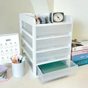 [앵콜딜 14,960원~] 아이 학습지 정리! 데스크오거나이저 A4 미니서랍장 서류정리함 책상정리함 3단 4단