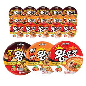 팔도 짬뽕왕뚜껑, 110g, 6개 + 김치왕뚜껑, 110g, 6개 + 왕뚜껑, 110g, 6개