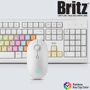 브리츠 BK300GC 무선 세트 저소음 키보드 무소음 마우스 합본 콤보 멀티키 레인보우