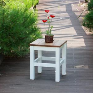 1인용 야외벤치/테라스/1인용원목의자/화이트/프로방스/스톨의자