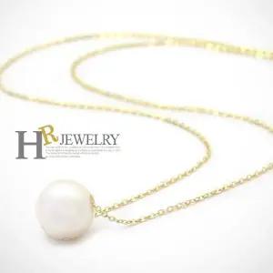 [호림쥬얼리]14K gold 골드목걸이 단아(HR)14K 천연담수 8mm 진주 목걸이(40cm)
