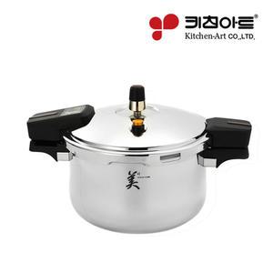 키친아트 미 통5중 스텐 압력밥솥 4.5L 8인용 인덕션겸용 압력솥 백화점모델