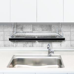 뉴해피 천장형 식기건조대 850 럭셔리 / 상부장 피스 고정 부착형 싱크선반