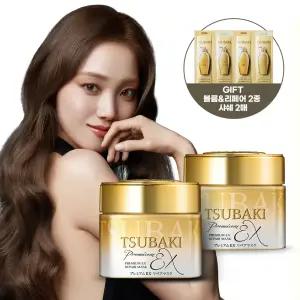 츠바키 프리미엄 EX 리페어 마스크 180g 2개 + 볼륨 2종 체험분 2매