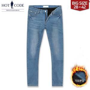 겨울 남자 기모청바지 워싱진 빅사이즈  옷 행사 HC1020