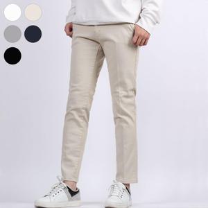 남자 슬랙스 9부 스판 봄 가을 면바지 빅사이즈 슬림핏 워싱 치노팬츠 화이트 블랙 5색상