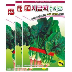 아시아종묘 씨앗 시금치 수시로 20g 3ea
